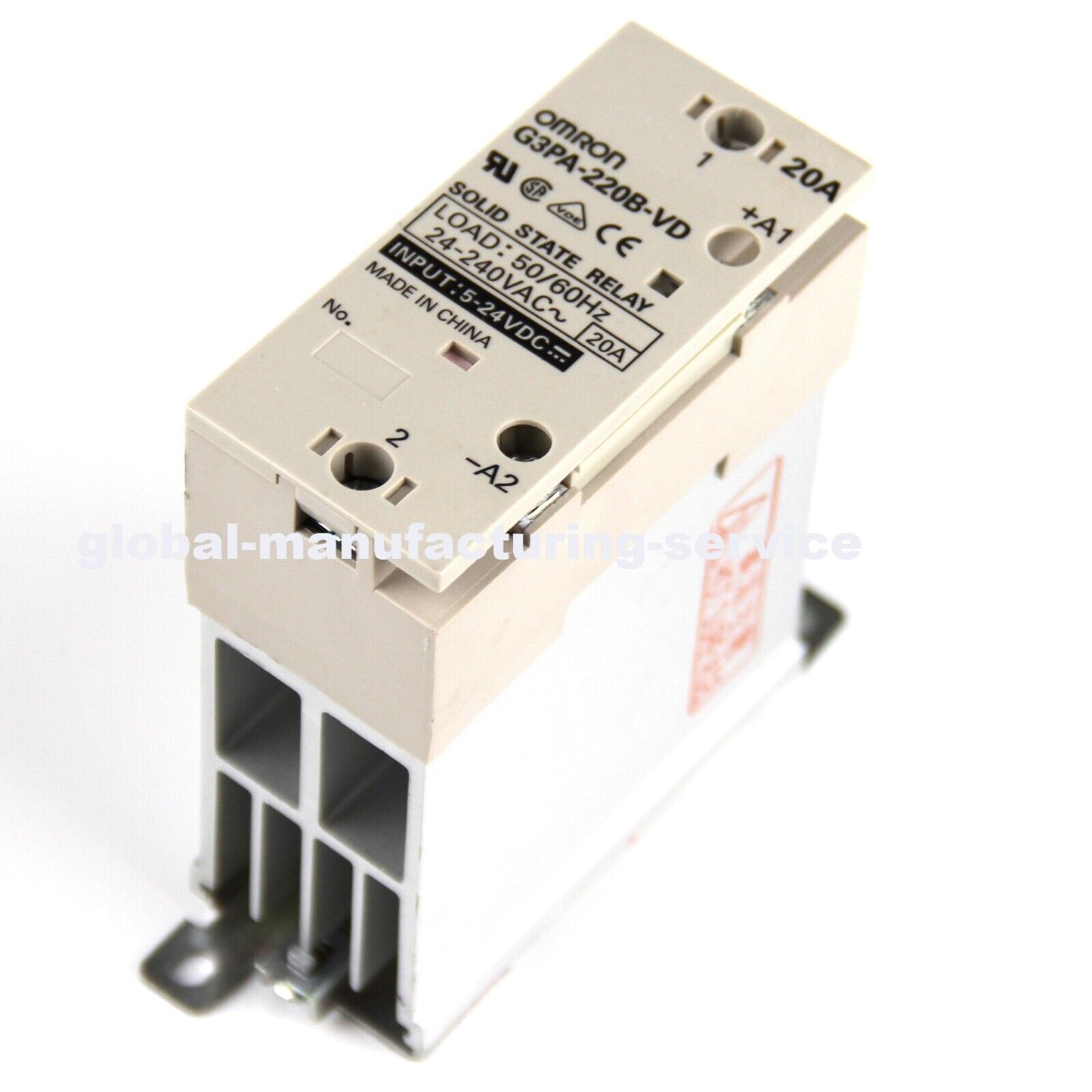 Omron G3PA-220B-VD DC5~24V DIN 20A 1-Pole Solid State Relays with 24V DC Power - OMRON