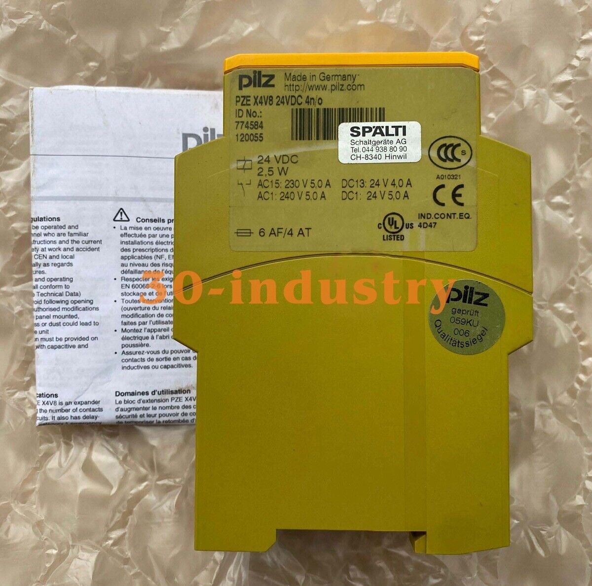 PILZ Safety Relay PZE X4V8 774584 - 24VDC - 1PCS New - PILZ