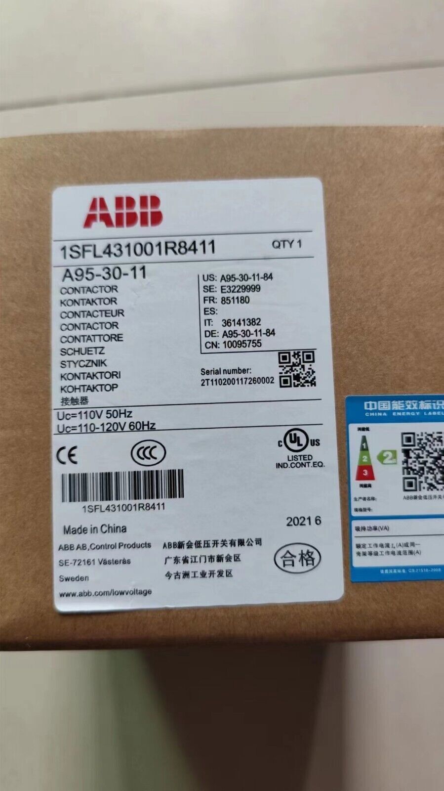 new 1PC ABB A95-30-11 A953011 Contactor 110-120V Expeidted - ABB
