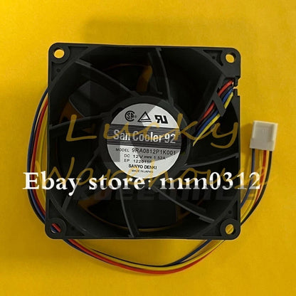 SANYO 9RA0812P1K001 DC12V 1.52A 80*80*38MM 4-Wire Silent Cooling Fan