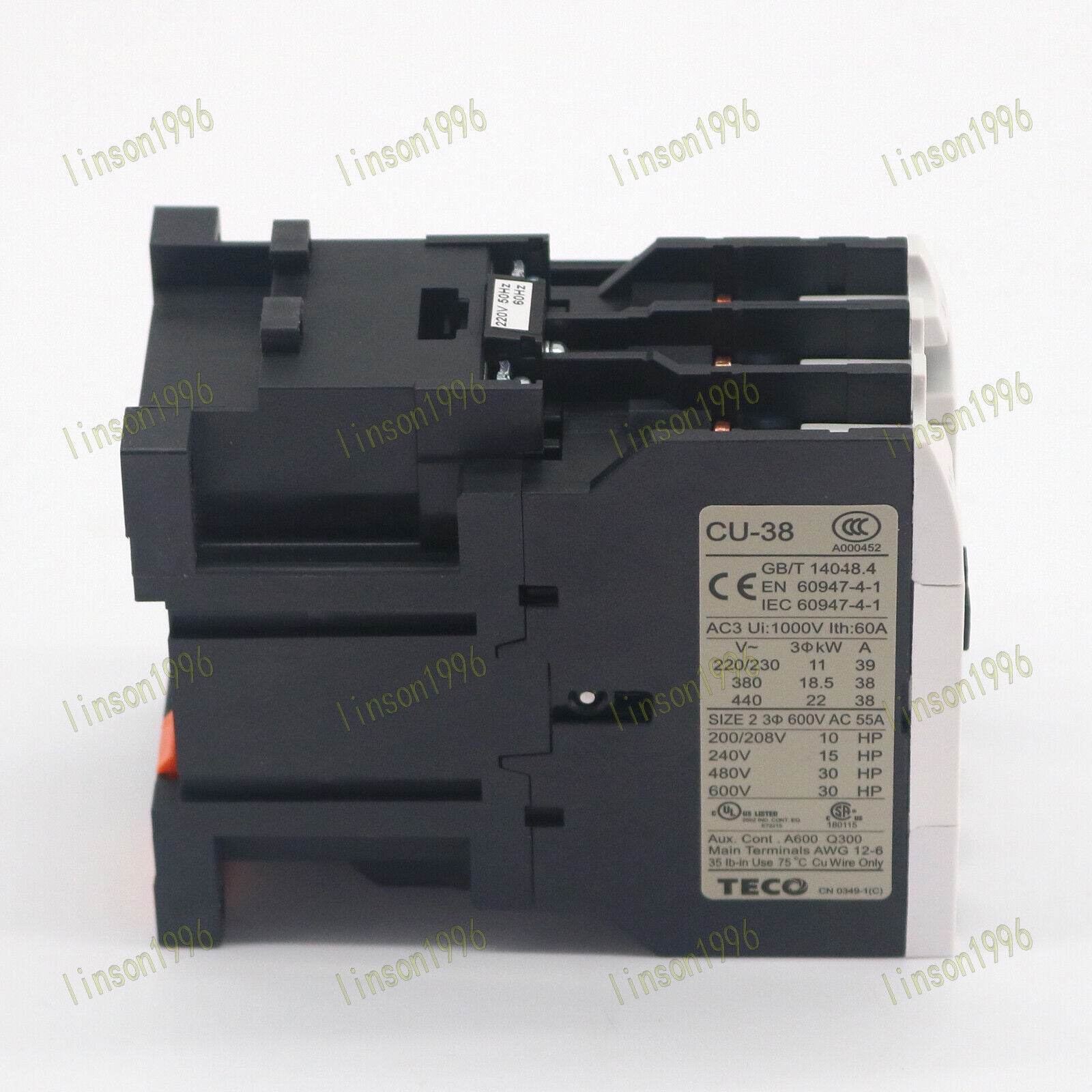 TECO Magnetic Contactor CU-38 220VAC Fast Ship - TECO