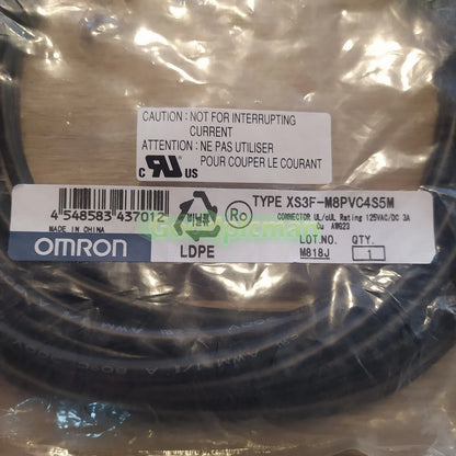1PC Omron XS3F-M8PVC4S5M CABLE 5M XS3FM8PVC4S5M