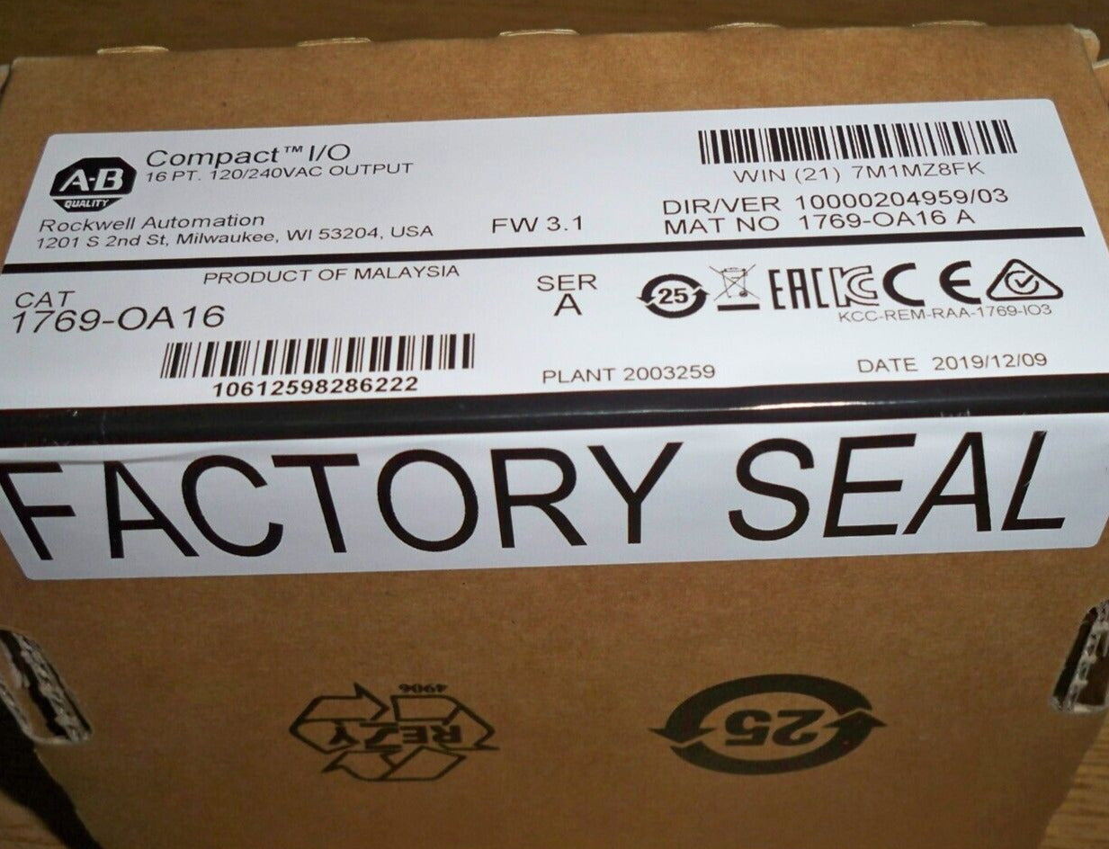 Allen Bradley Relay 1769-OA16 Series A New in Box - ALLEN BRADLEY