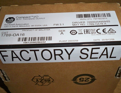 Allen Bradley Relay 1769-OA16 Series A New in Box - ALLEN BRADLEY