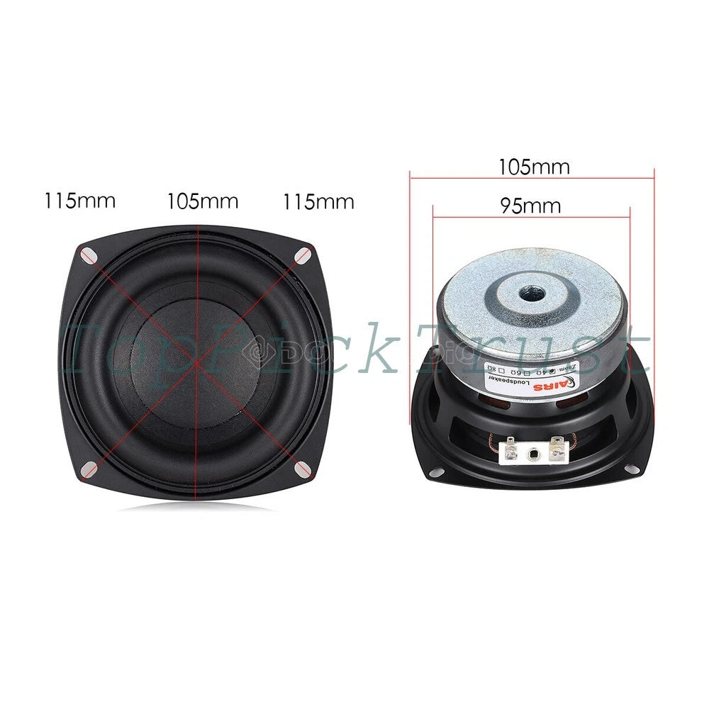 for Home Audio System HiFi 4" inch 100W Subwoofer Speaker Unit Bass Loudspeaker