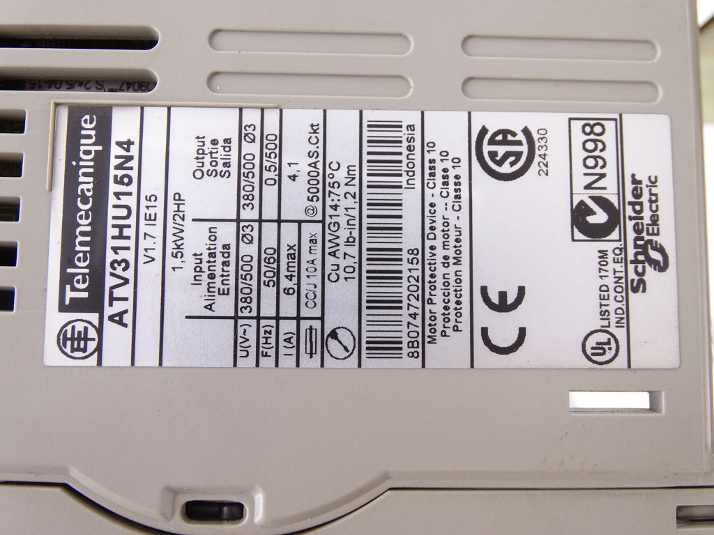 Télémecanique ATV31HU15N4 Drive (Used) - TÉLÉMECANIQUE