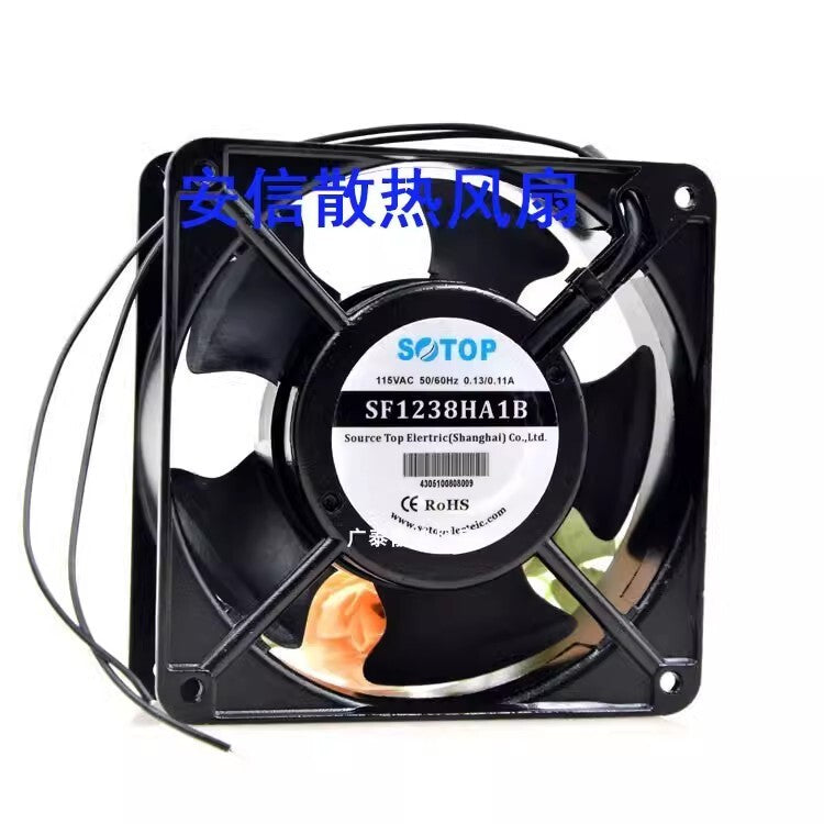 SOTOP SF1238HA1B 115VAC 0.13/0.11A 2-Wire Inverter Cooling Fan