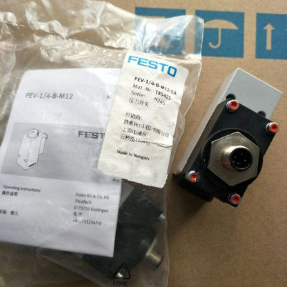 1PC FESTO Pressure Switch PEV-1/4-B-M12-SA 185421 - FESTO