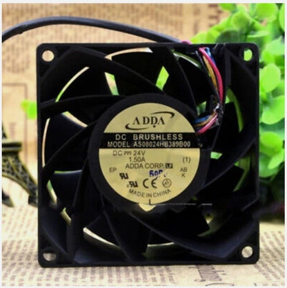 new 1X ADDA AS08024HB389B00 Industrial Cooling Violent Fan 24V 1.5A 8038 8cm 4-wire