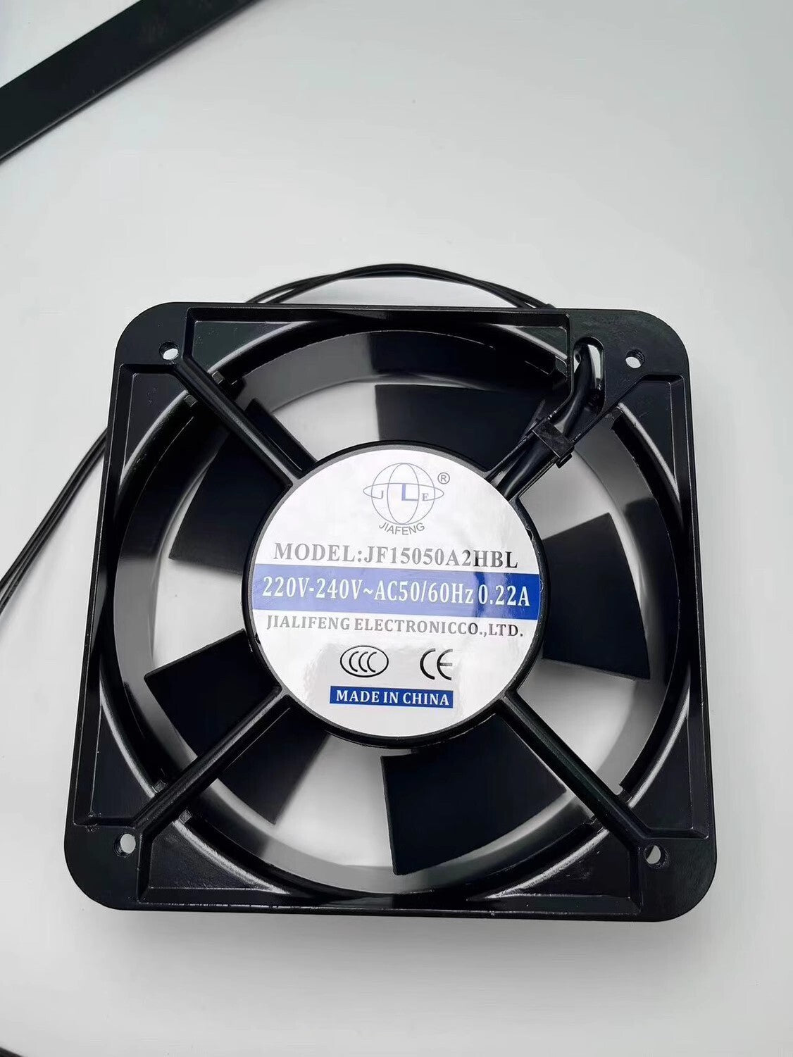 JIAFENG JF15050HA2HBL AC220V-240V 0.22A 15CM Metal Cooling Fan