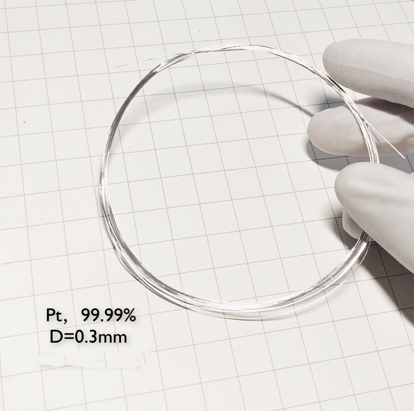 new Platinum Metal Wire 0.3+mm Diameter 0.3mm Length 100mm 99.99% Pure - XXX