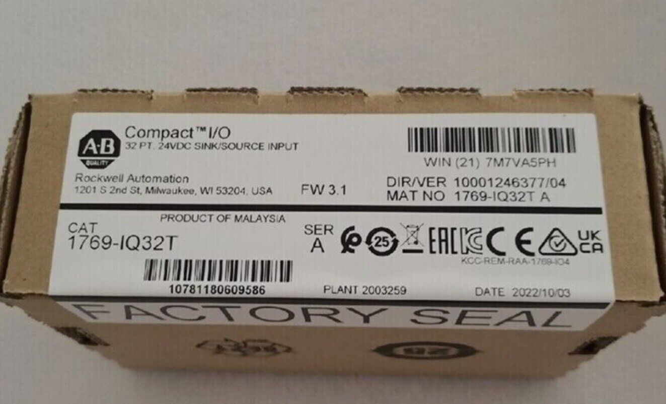 New Genuine In Box AB 1769-IQ32T Compact 32Pt 24VDC Input Module - GENUINE