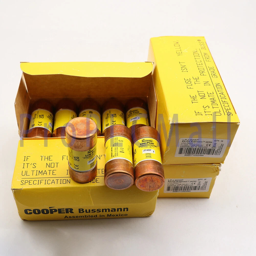10PCS Bussmann LPJ-60SP (LPJ60SP) Fuse 60A Time Delay Class J Dual Element 600V