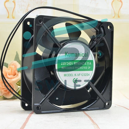 1 PCS Kumanical Fan K-VF1232S4 AC220V 12038 12CM 2 Wire Aluminum frame fan