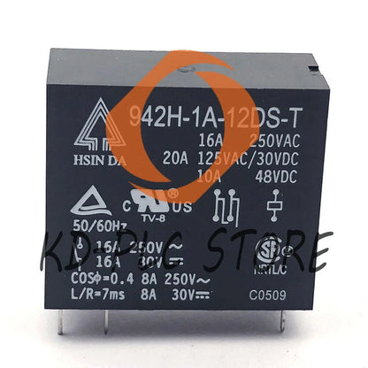 1PC HSINDA 942H-1A-12DS-T Power Relay 6Pin 16A 250V