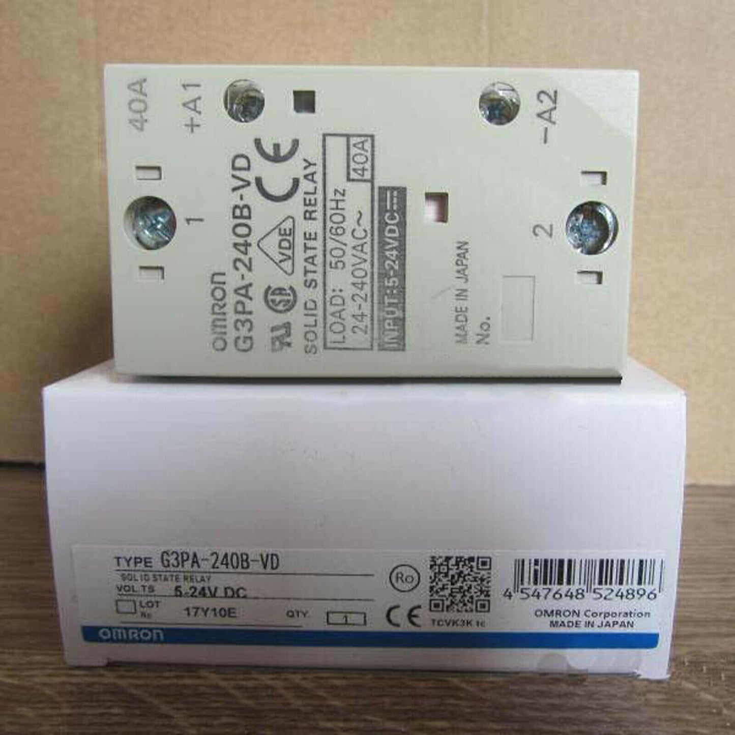 1PC Omron G3PA-240B-VD Solid State Relays G3PA240BVD In Box Free Shipping