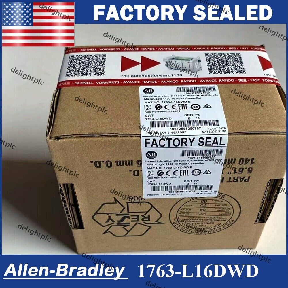 Allen Bradley 1763-L16DWD B FW 16 MicroLogix 1100 Controller CPU - ALLEN BRADLEY