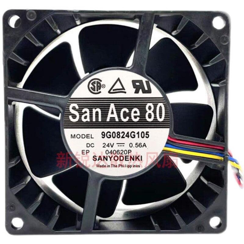 Sanyo 9G0824G105 8038 24v 0.56A 8cm 4-wire pwm speed control fan