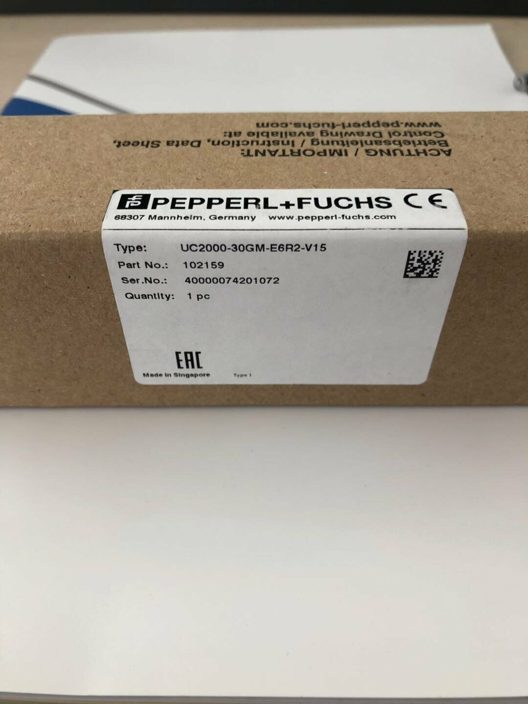 Ultrasonic Sensor UC2000-30GM-E6R2-V15 - PEPPERL+FUCHS