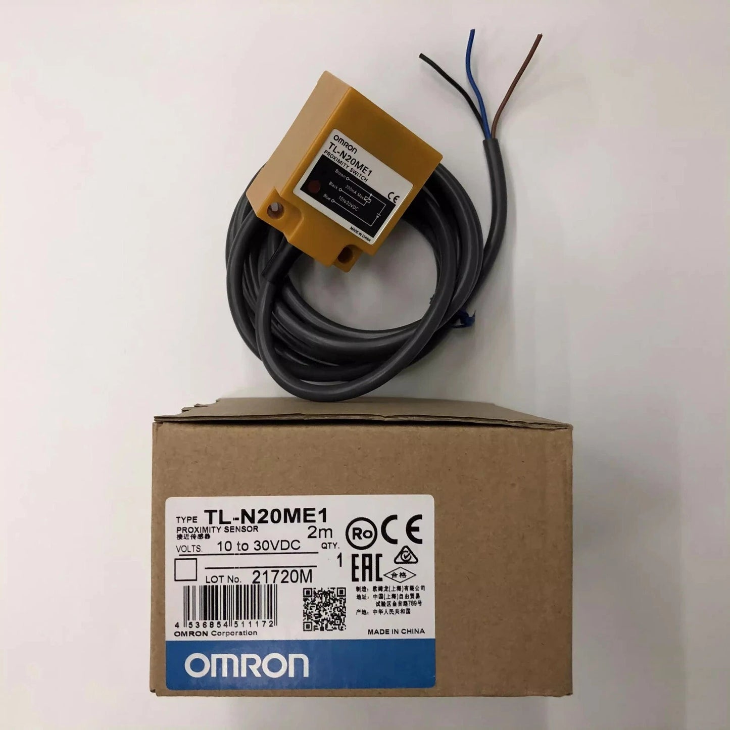 1PCS for OMRON TL-N20ME1 10-30VDC 200mA Inductive Proximity Switch Sensor