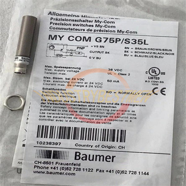 Precision Proximity Switch MY COM G75P/S35L - BAUMER