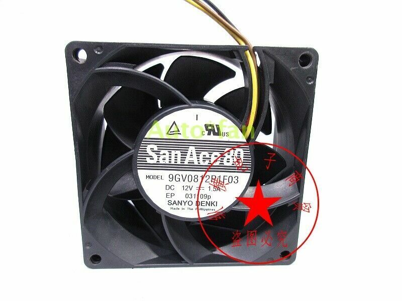 used 1pcs 8038 8CM/cm 12V 1.5A 9GV0812P1F03 8CM four-wire fan - MODCON