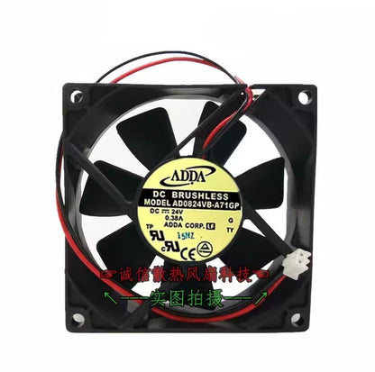 ADDA AD0824VB-A71GP 8025 DC24V 0.38A 2-Pin Inverter Cooling Fan
