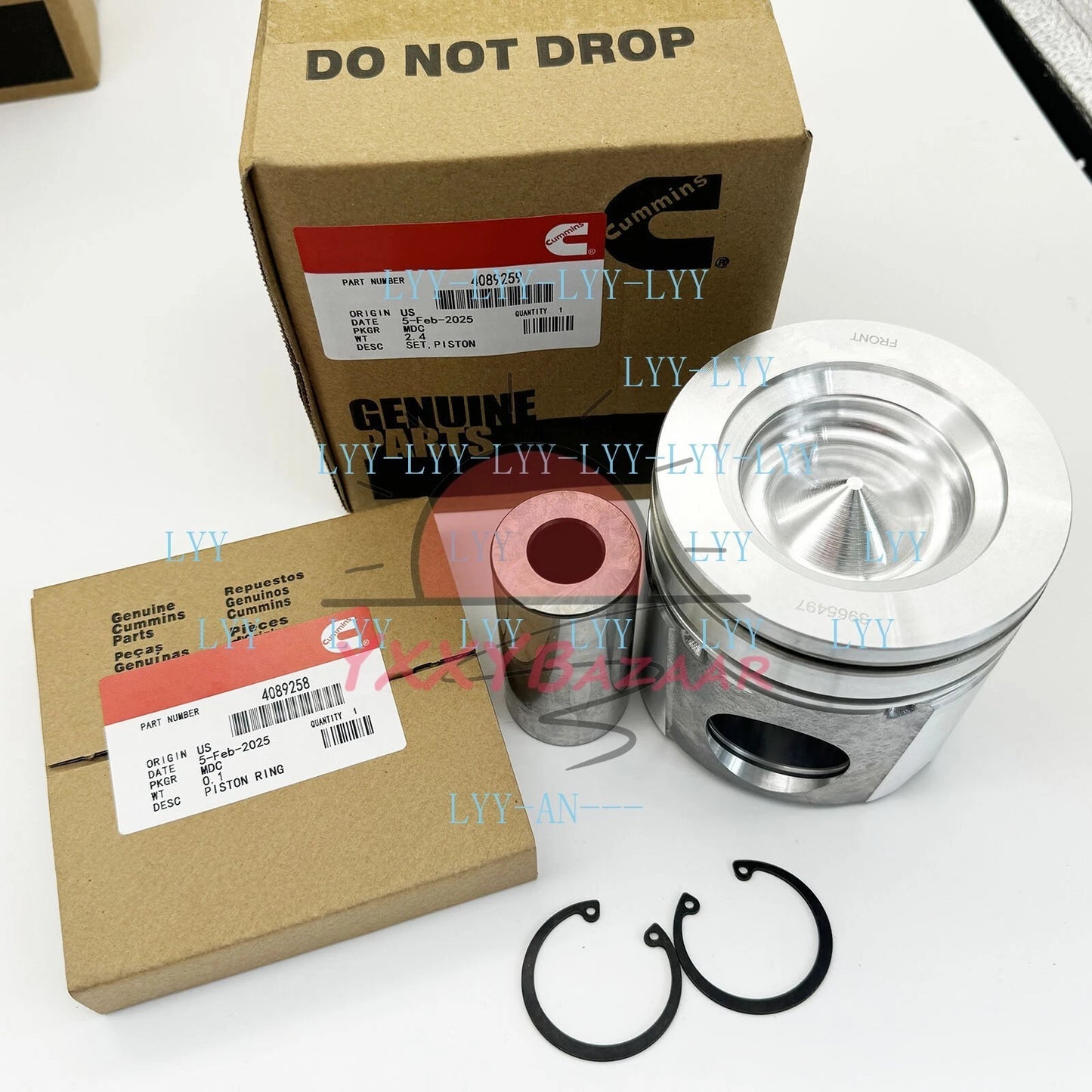 1x 4089259 PISTON + Ring Set For Cummins Ram 5.9L 24V 2003 STD ISB B5.9 B3.9 QSB