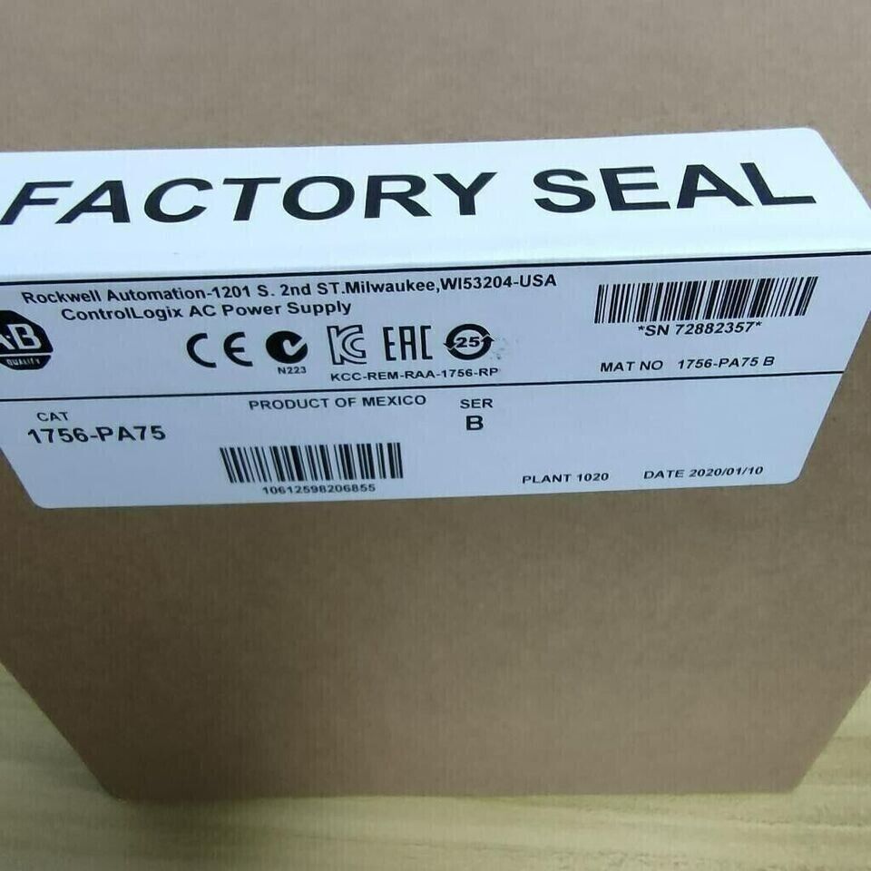 ControlLogix AC Power Supply AB 1756-PA75 SER B Allen Bradley - ALLEN BRADLEY