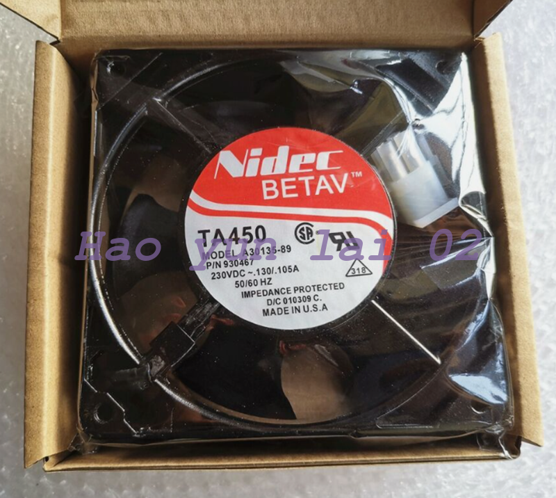 used For NIDEC TA450 A30135-89 12038 12CM 230V 0.130A AC Cooling Fan 5-wire
