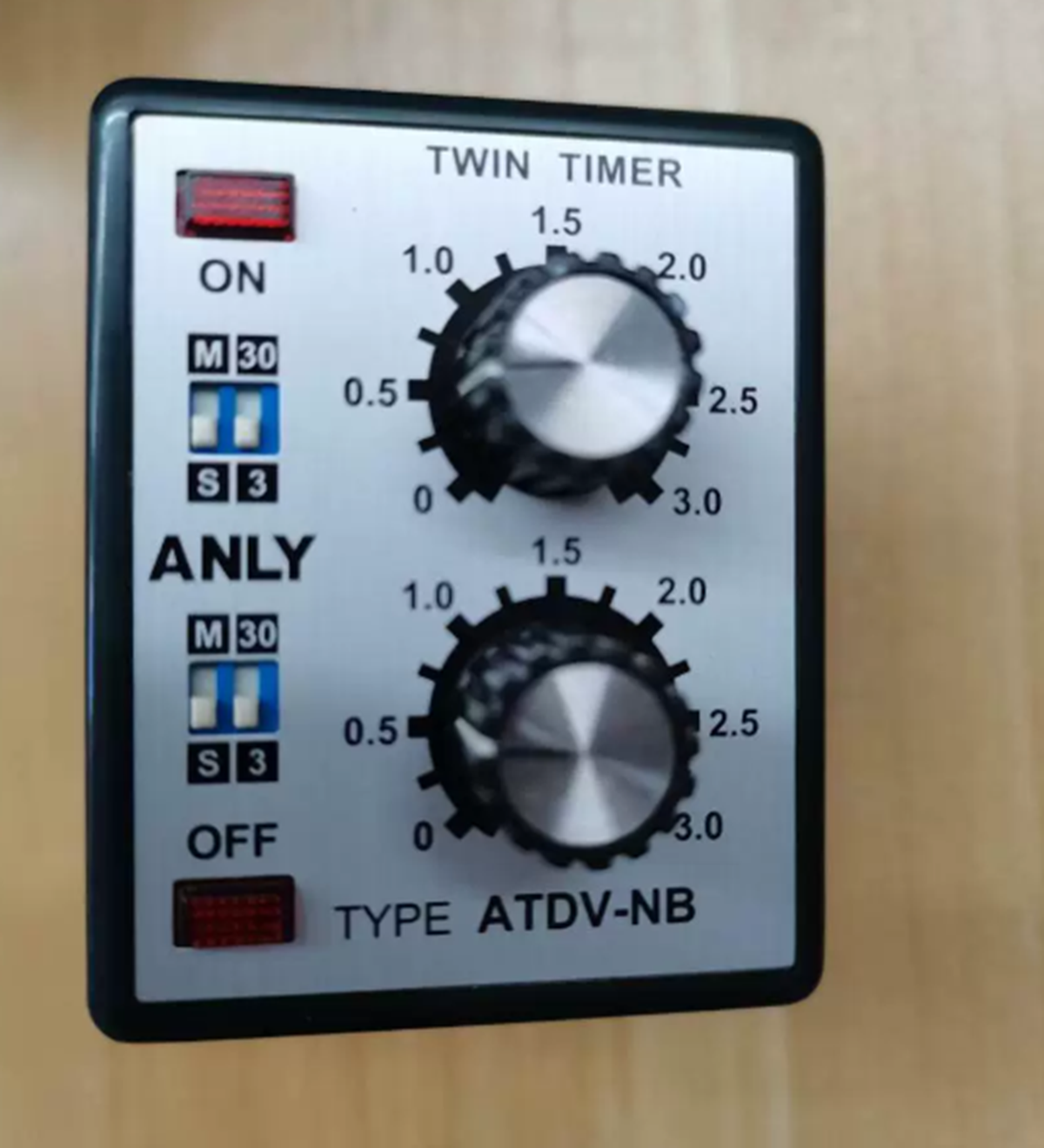 ANLY ATDV-NB Industrial Twin Dual Timer 3S-30M AC110/220V ANLY