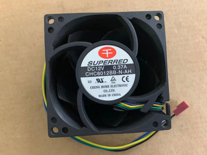 new SUPERRED CHC8012BB-N-AH 8038 80mm x 38mm Cooler Cooling Fan DC 12V 0.37A 4Pin
