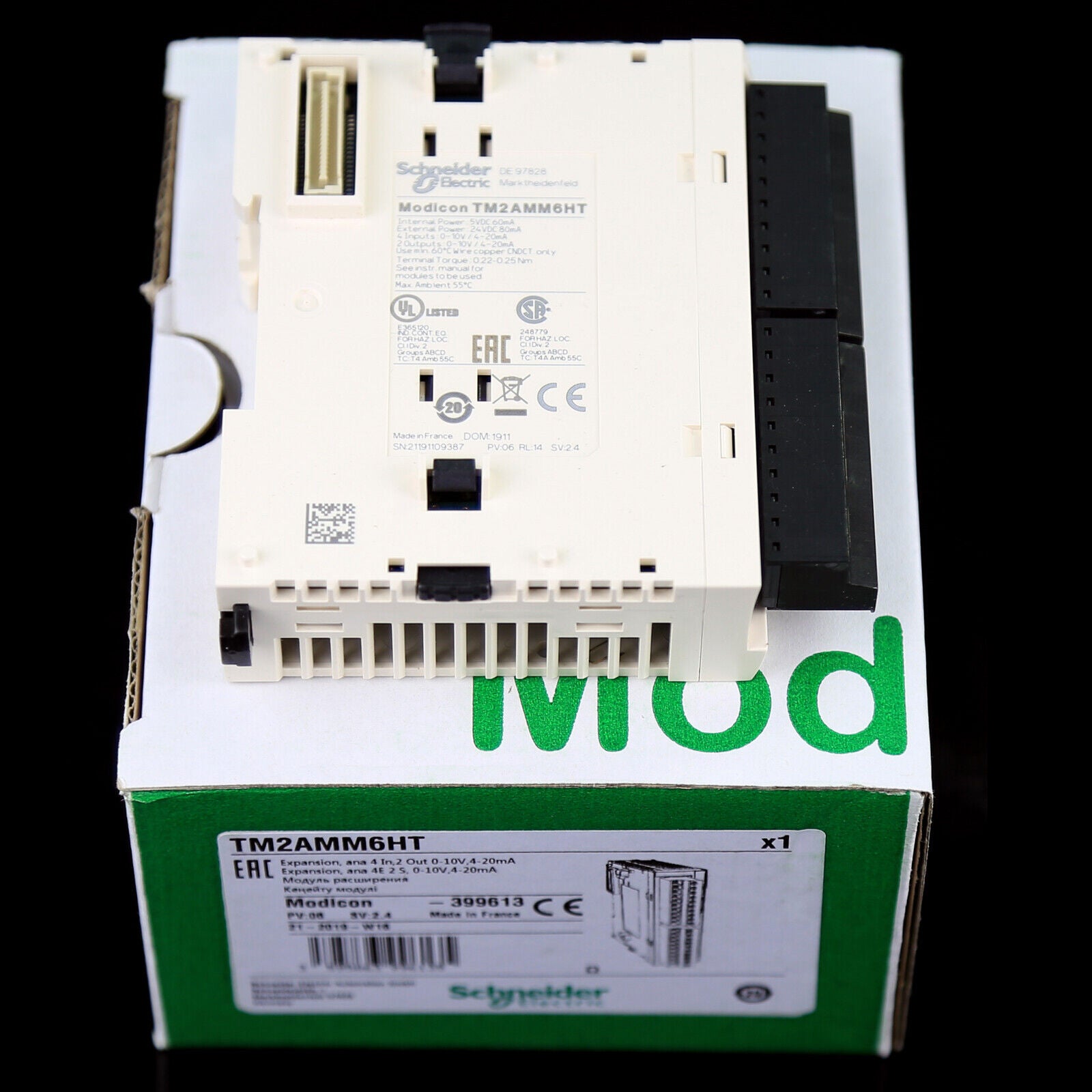 new  Schneider PLC TWIDO Analog Mixed TM2AMM6HT ANALOGUE MODULE 20mA 24VDC