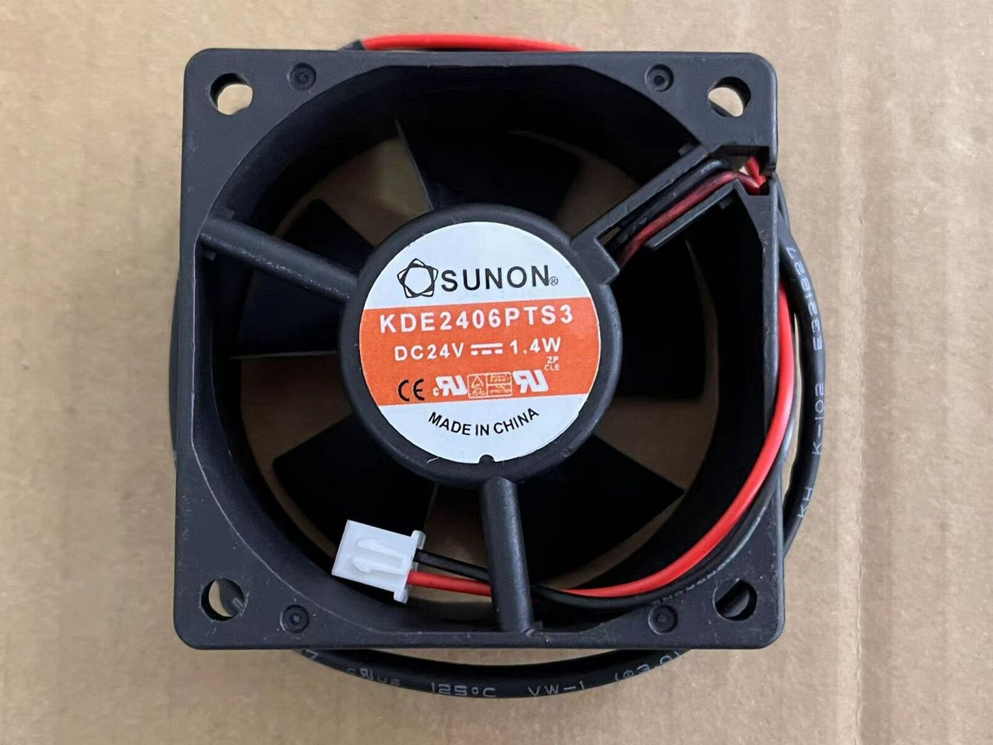 1-Piece 24V 1.4W Fan with KDE2406PTS3 Motor 2pin - SUNON