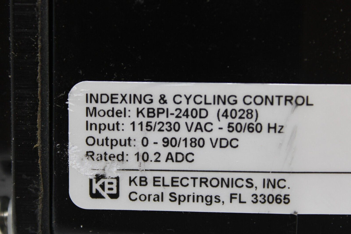 used KB Electronics KBPI-240D (4028) Drive - KB ELECTRONICS