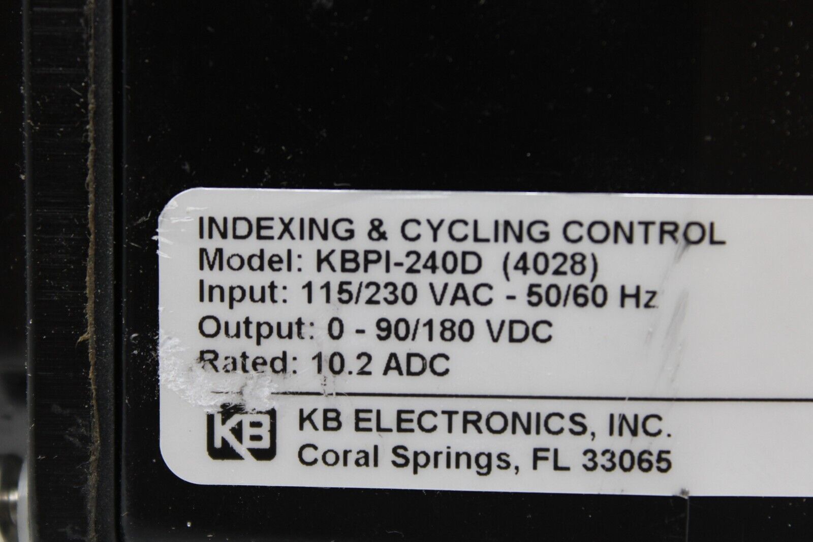 used KB Electronics KBPI-240D (4028) Drive - KB ELECTRONICS