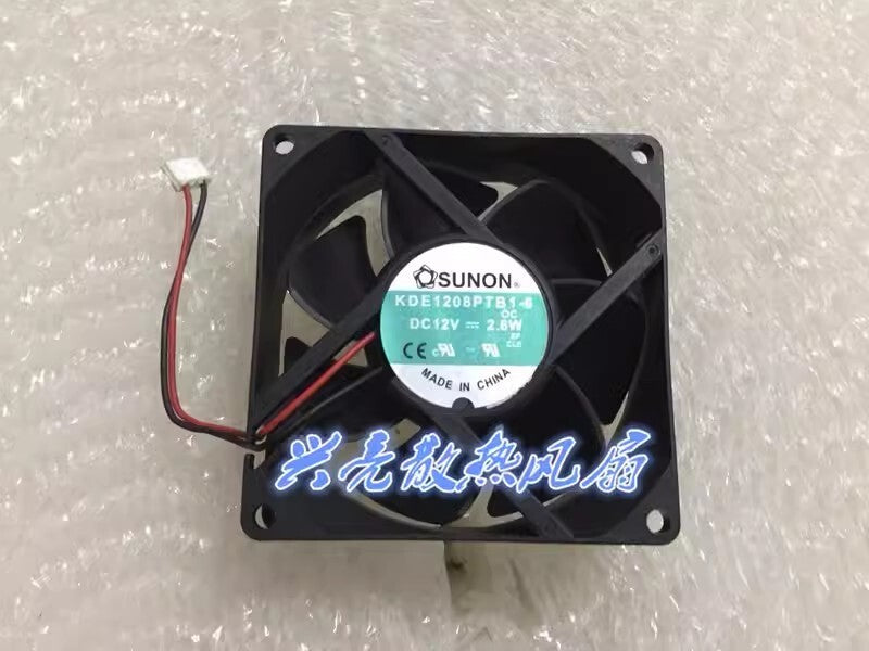 SUNON KDE1208PTB1-6A 8025 DC12V 2.6W 8CM 2-Pin Silent Cooling Fan
