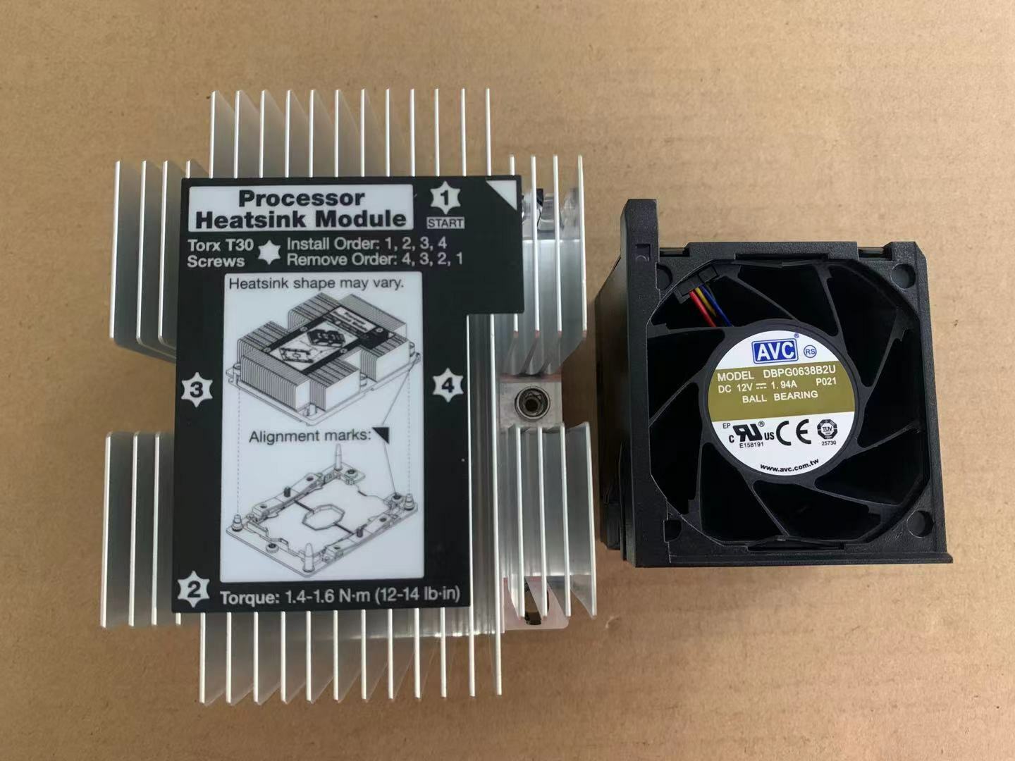 new Lenovo SR650 Heatsink 01KP655 + Fan 01KP692