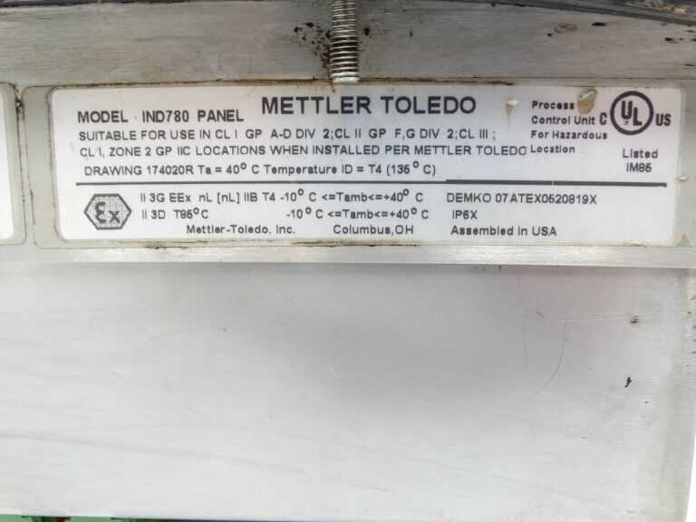 IND780 78S111000E00000 HMI - METTLER TOLEDO