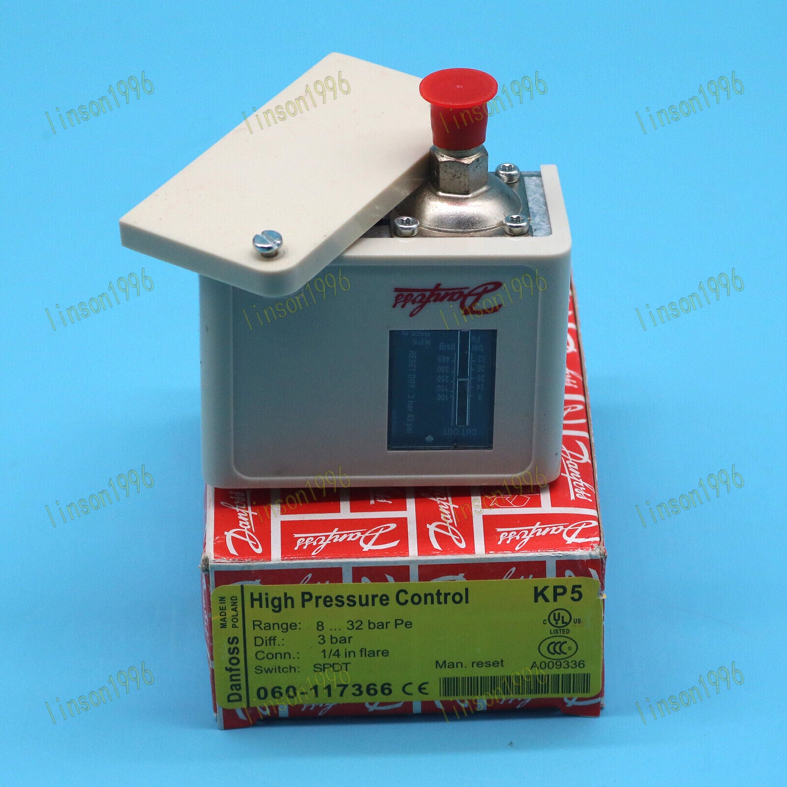 High-Pressure Control Switch, 1PC KP5 060-117366, in Stock - DANFOSS