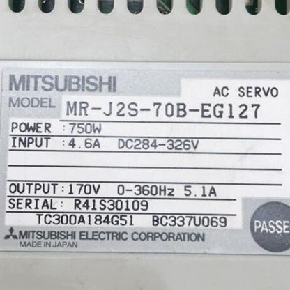 used Mitsubishi AC SERVO DRIVER MR-J2S-70B-EG127, tested and reliable - MITSUBISHI