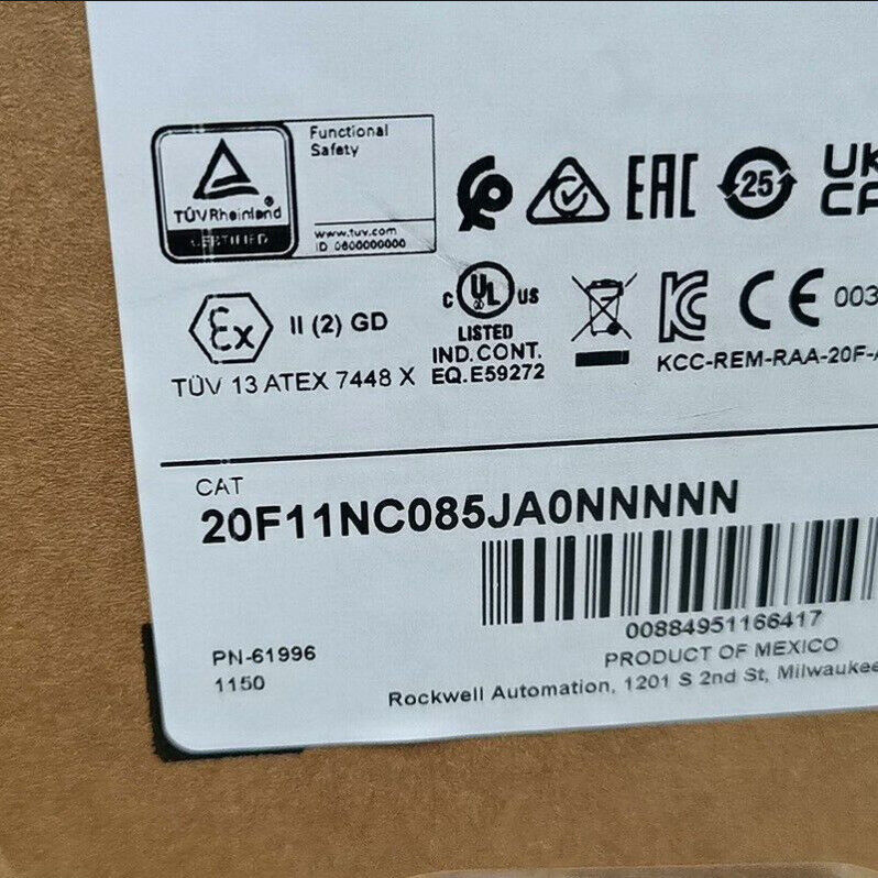 Ship Allen Bradley 20F11NC085JA0NNNNN Air Cooled 753 AC Drive - SHIP ALLEN BRADLEY