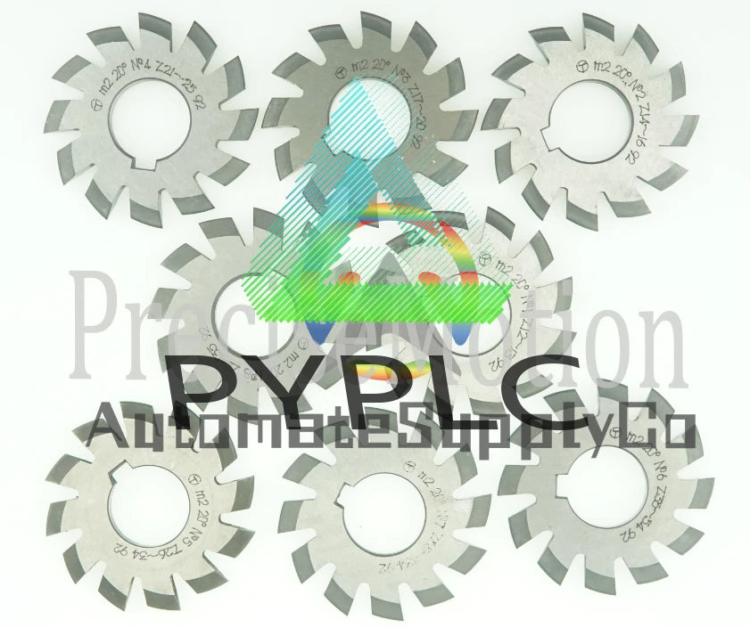 8Pcs /Set 1#2#3#4#5#6#7#8# Involute Gear Cutters Module0.3~8 PA20 Bore16~135