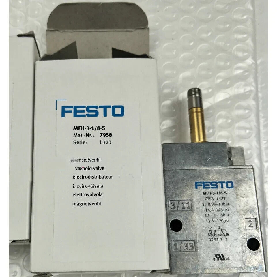 new 1PC FESTO MFH-3-1/8-S 7958 Solenoid Valve - FESTO