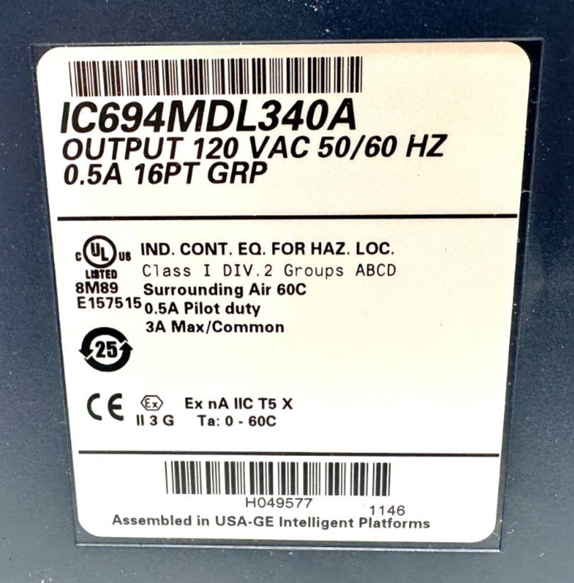 used GE Fanuc IC694MDL340A Output Module - GE