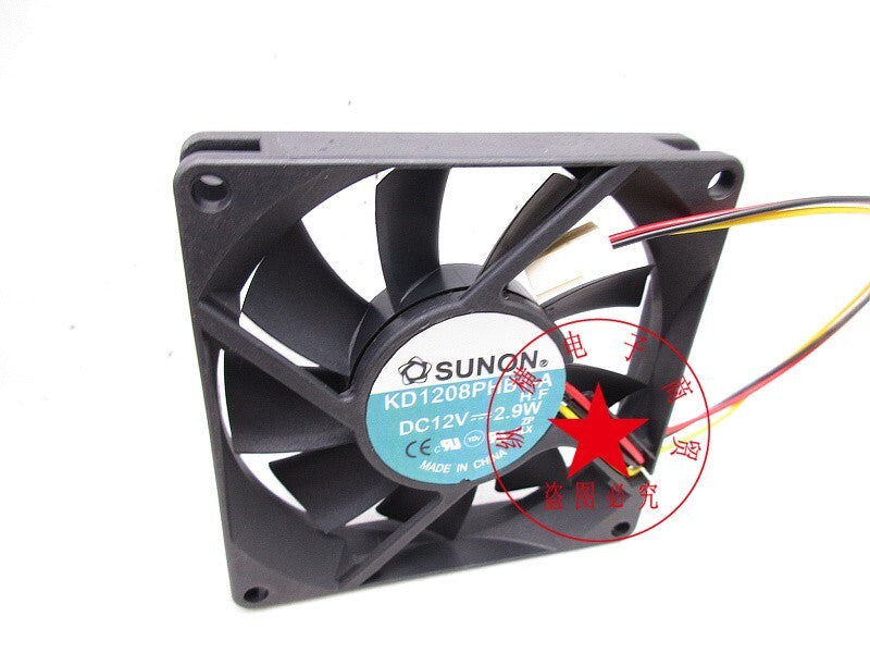 SUNON KD1208PHB1-A 12V 2.9W 8CM 3-wire cooling fan
