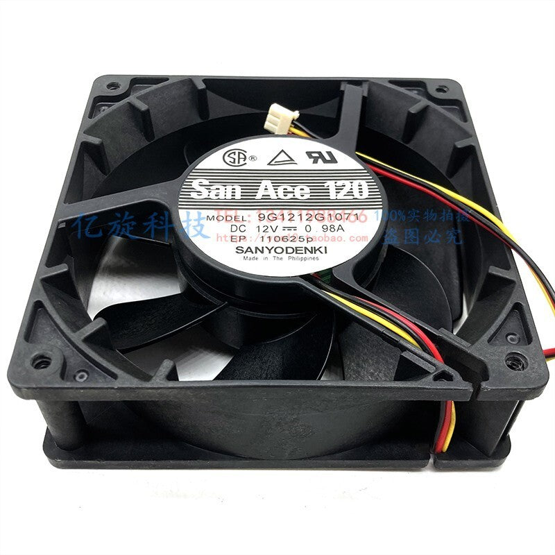 Sanyo 9G1212G1071 12V 0.98A 12038 12CM 12cm 3-wire high airflow cooling fan
