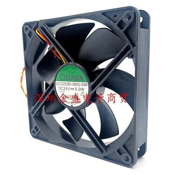 SUNON EEC0252B1-000U-G99 12025 DC24V 5W 12CM 3-Wire Inverter Cooling Fan