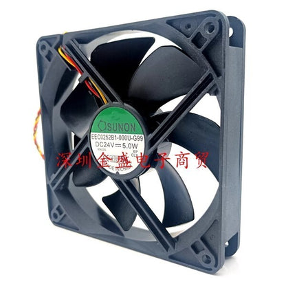 SUNON EEC0252B1-000U-G99 12025 DC24V 5W 12CM 3-Wire Inverter Cooling Fan
