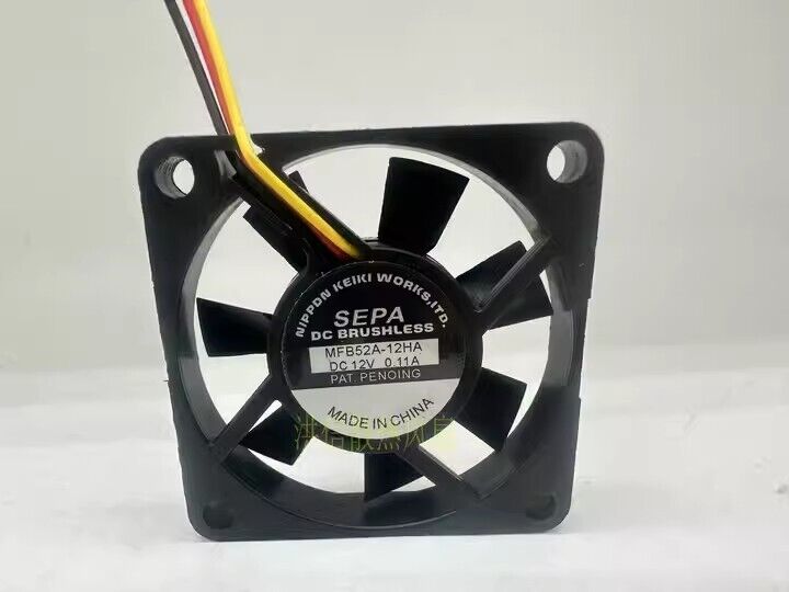 SEPA MFB52A-12HA 5010 DC12V 0.11A 5CM 3-Wire Silent Cooling Fan - SEPA